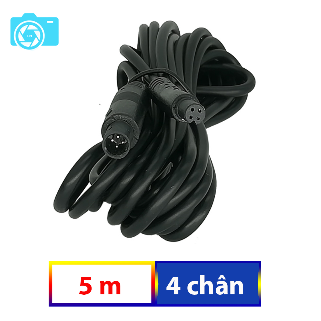 Dây tín hiệu camera lùi, Dài 5 mét, loại 4 chấu, chuẩn tín hiệu Full HD