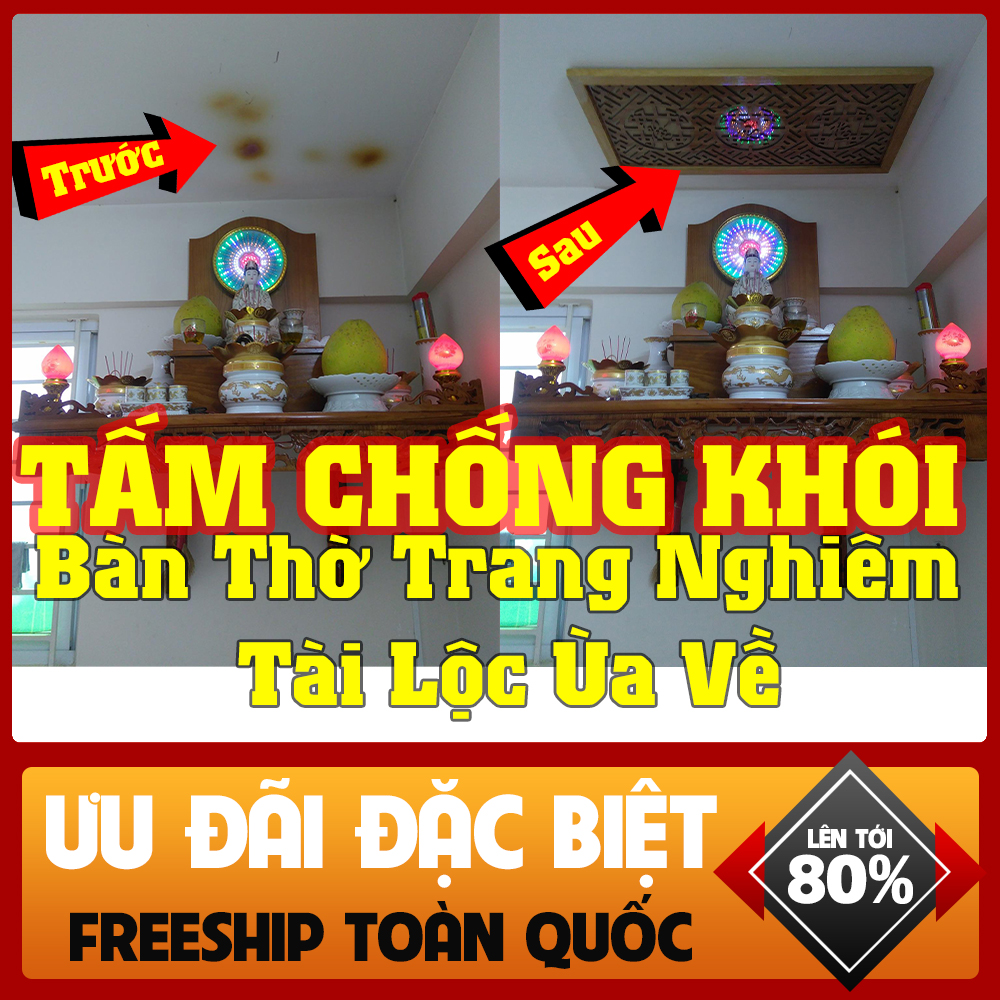 Tấm chống ám khói bàn thờ