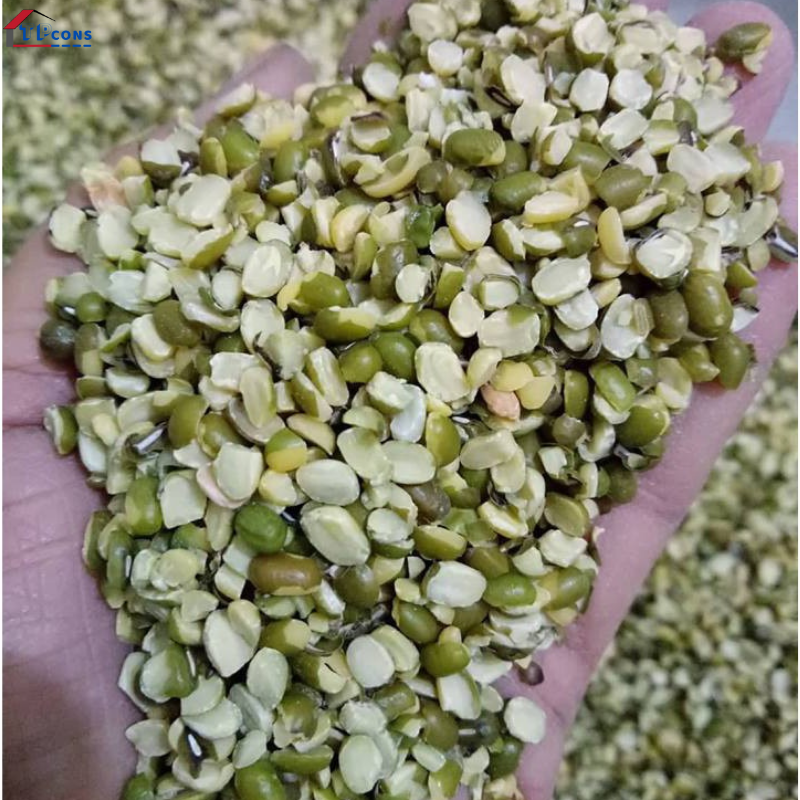 đậu xanh nửa hạt có vỏ