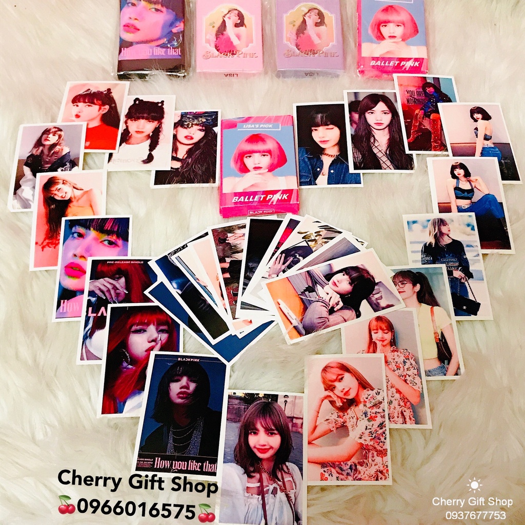 Bộ lomo card black pink lisa mẫu mới nhất 2021