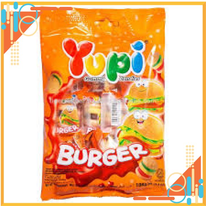 kẹo dẻo YUPI HAMBURGER CAM GÓI (12 VIÊN)