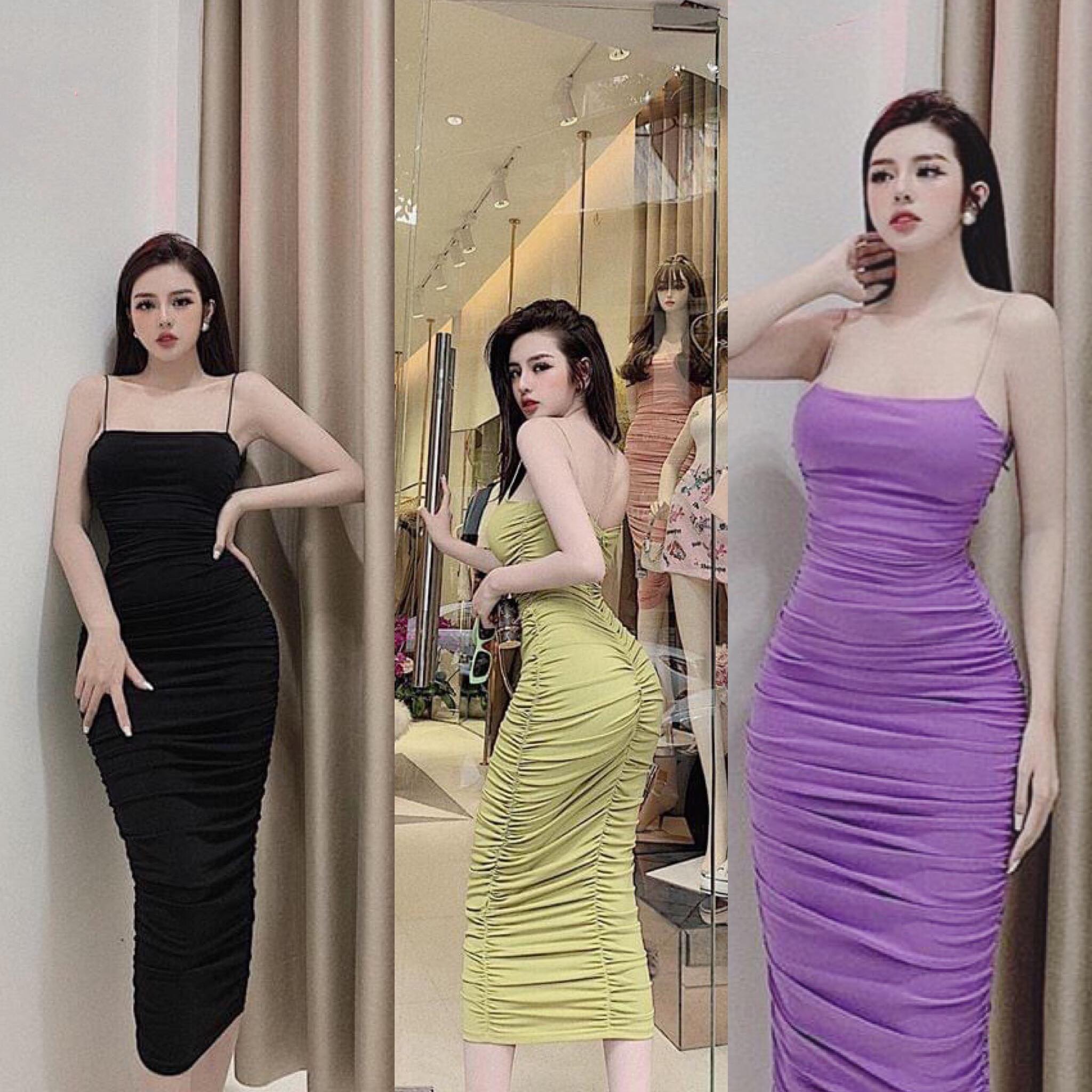 váy 2 dây cúp ngực