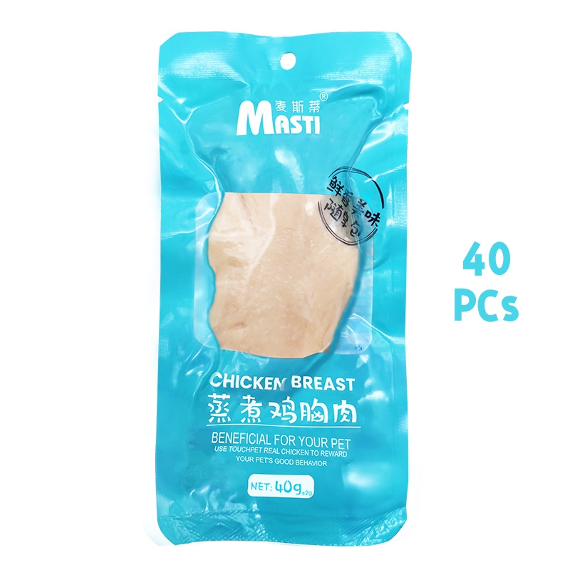 ZOEF Ức Gà Hấp Ăn Liền Masti Hảo Hạng Cho Thú Cưng Gói 40g Hàng Chính Hãng LI0076