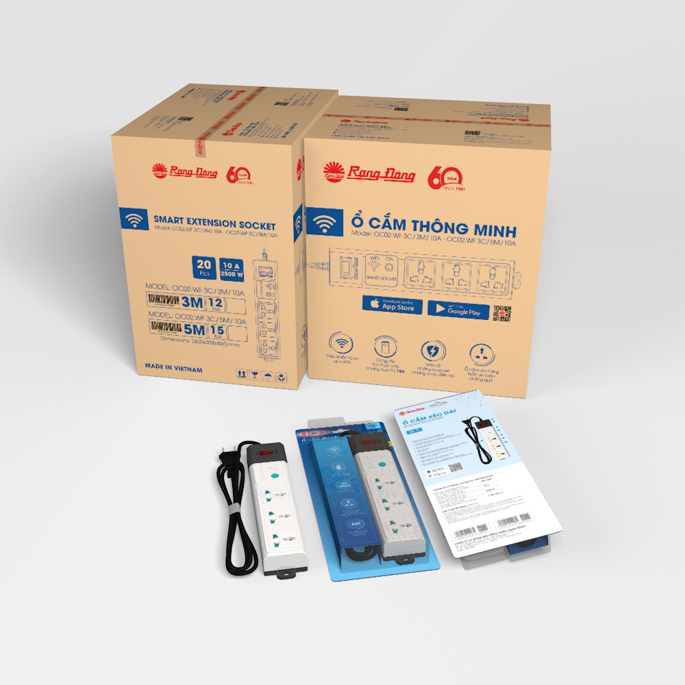 Ổ cắm thông minh Wifi 5m RẠNG ĐÔNG