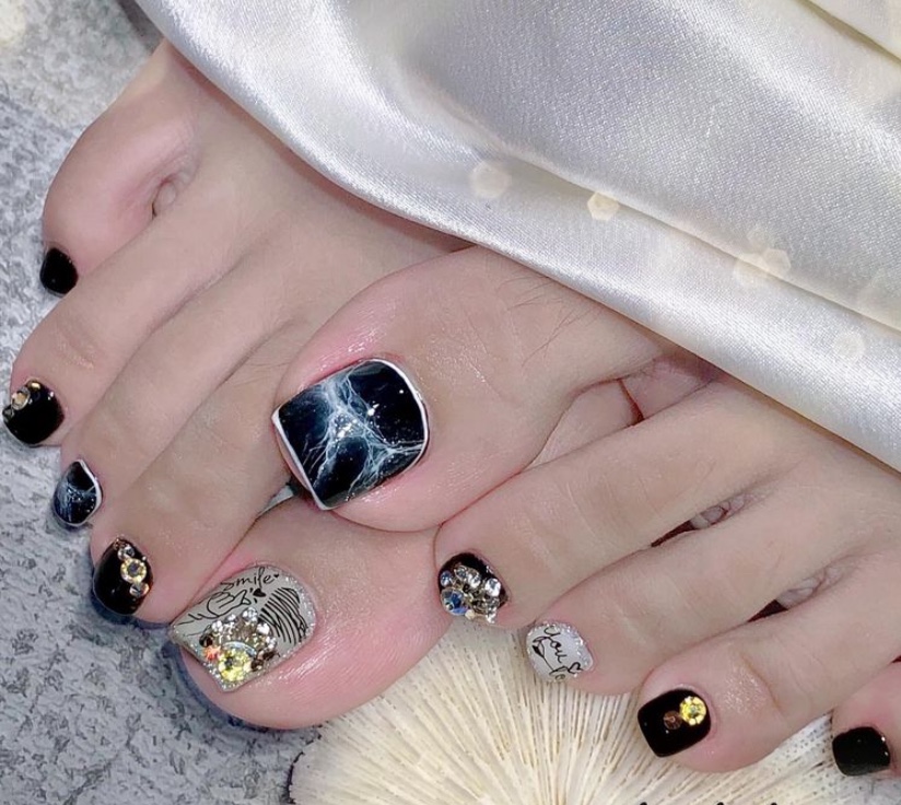 Móng up chân Hàn Quốc ,màu đục,đủ size, túi 500 móng - MiNi Nails