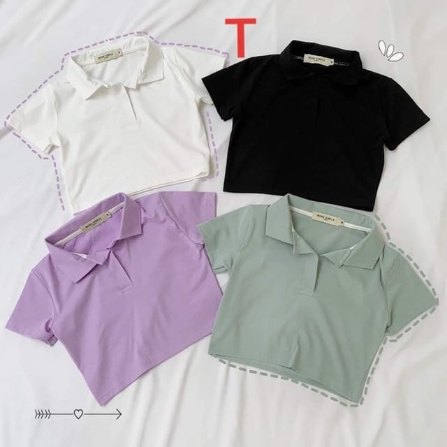 Áo Polo Croptop Cổ Bẻ Thời Trang