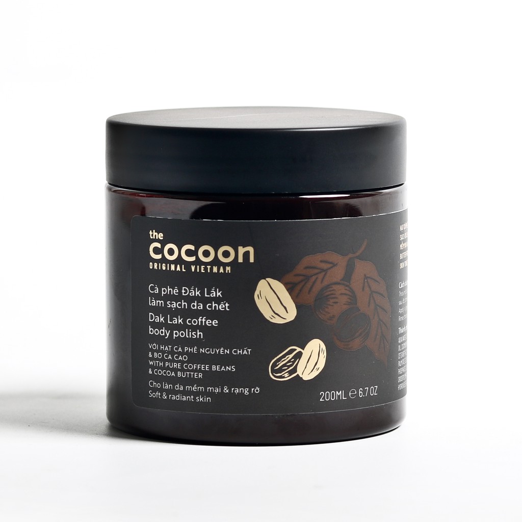 Cocoon dead skin cleansing coffee set: facial skin 150ml + body 200ml