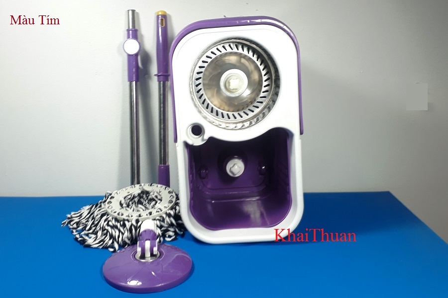 Bộ cây lau nhà 360 độ lồng inox