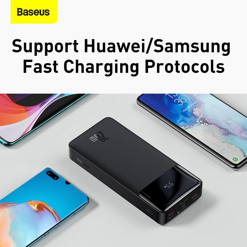 Baseus Sạc Dự Phòng 30000mAh / 20000mAh / 10000mAh PD 20W Pin Sạc Dự phòng cho iPhone 15 14 13 Pro Max Xiaomi Huawei Samusung