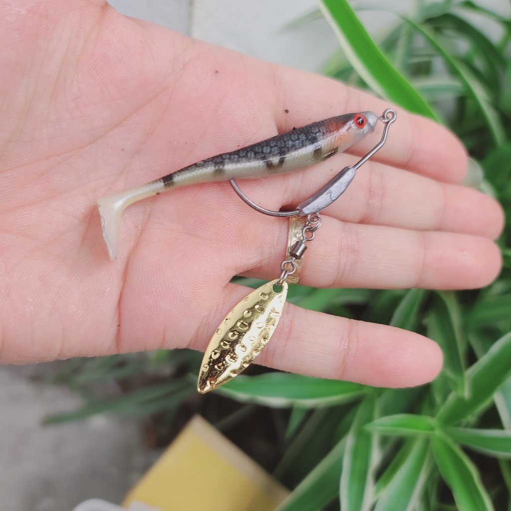 Combo mồi mềm nff size nhỏ kèm lưỡi - mồi mềm câu lóc siêu nhậy