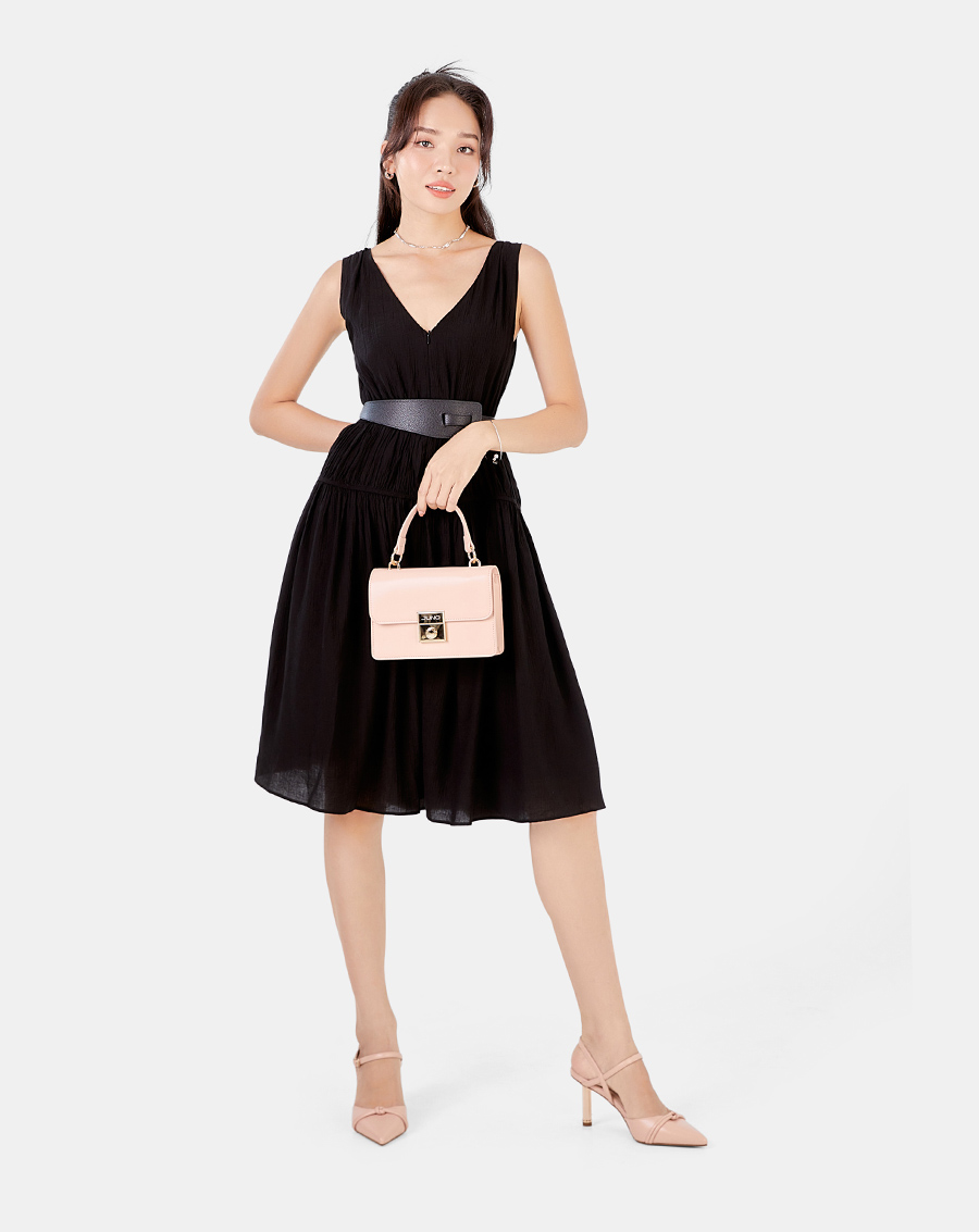 Giày Cao Gót Nữ 7cm Thời Trang JUNO Thắt Nút Trang Trí CG07130
