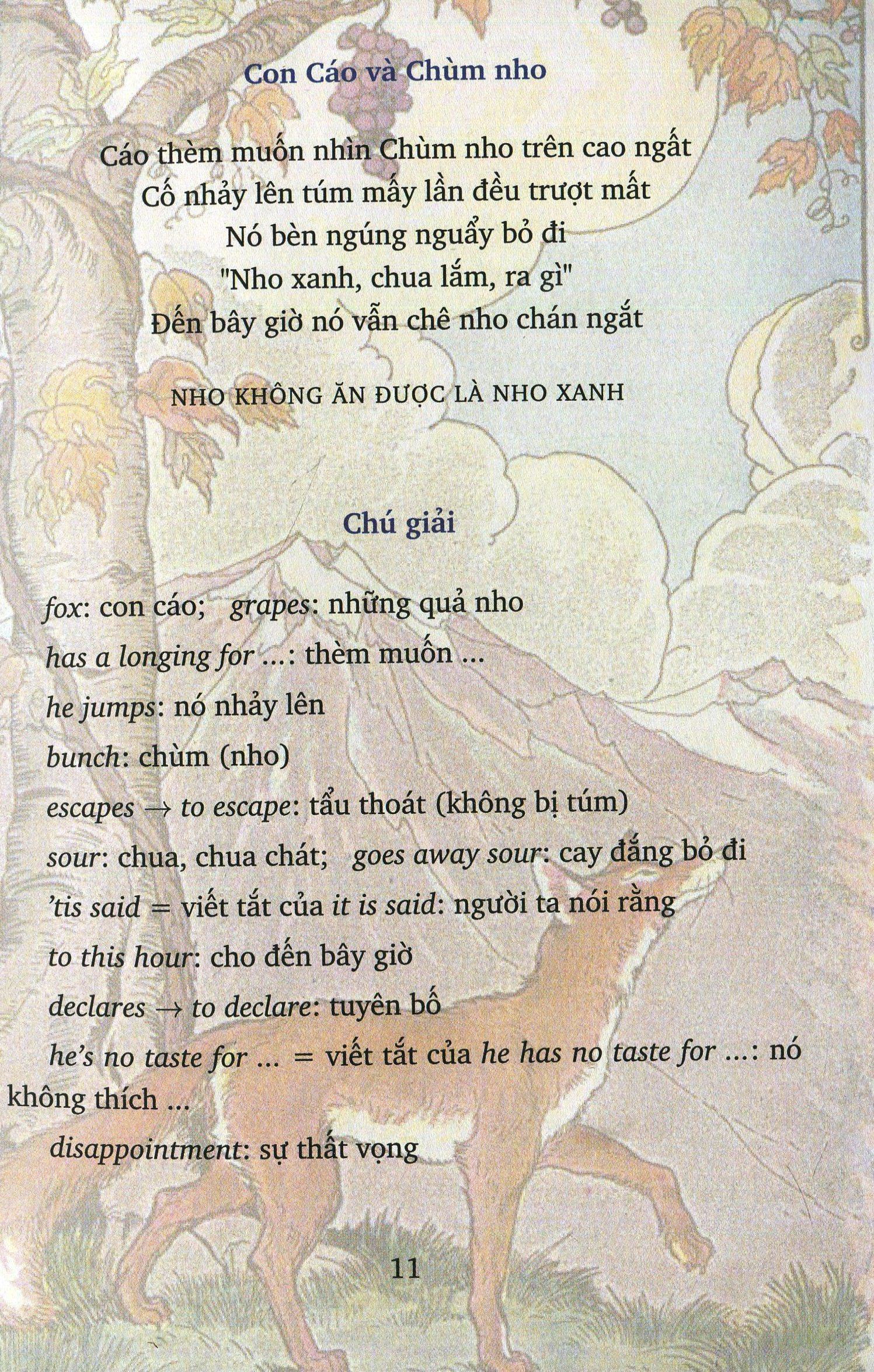 Thơ Ngụ Ngôn Aesop (Song Ngữ) - Walter Crane,Coucou Hibou