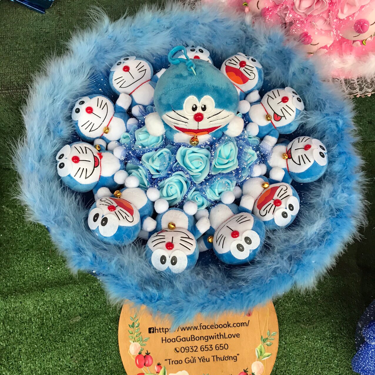 Hoa gấu bông Đôremon