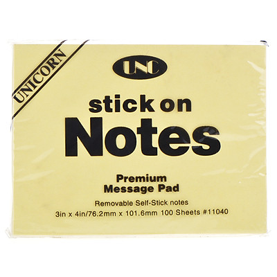 Giấy note vàng 3x4 UNC 7,6cmx10,5cm