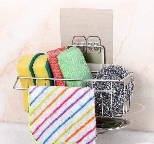 Kệ treo tường đựng dụng cụ rửa bát nhà bếp hoặc đồ dùng phòng tắm gọn gàng ngăn nắp, ráo nước có khay hứng bên dưới nhanh khô và thanh phơi khăn lau tiện lợi HÀNG MỚI VỀ SIÊU HÓT