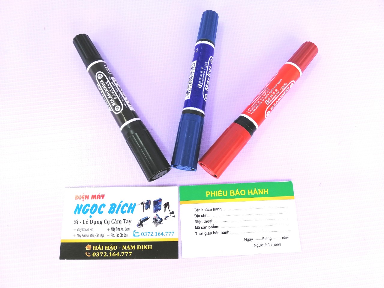 Bút Lông Dầu Không Xóa Được Đủ 3 Màu