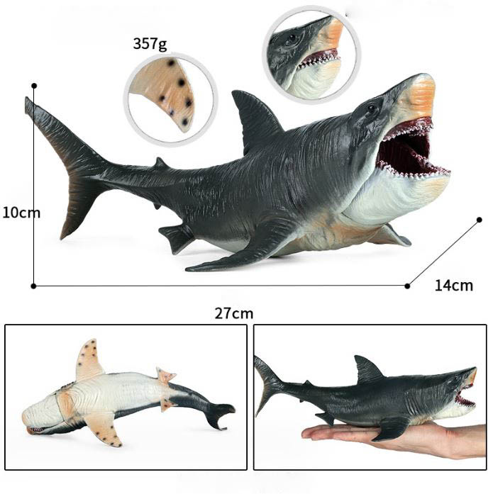26cm big white shark animal model