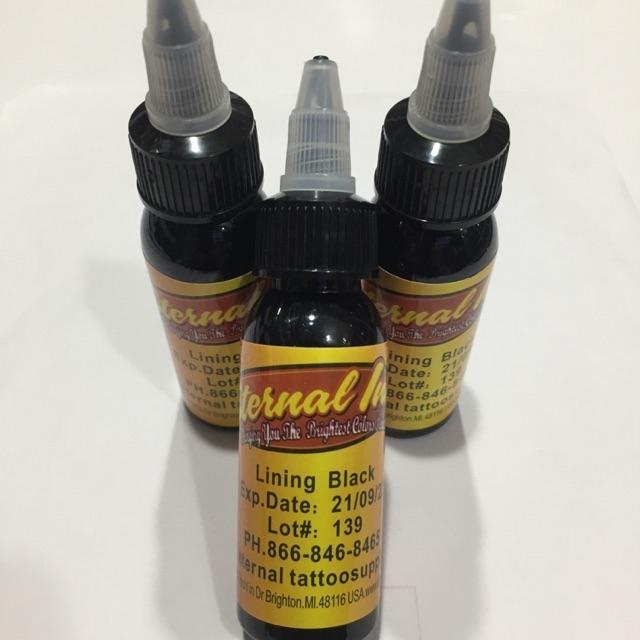Mực tập xăm Eternal màu Đen - Lining Black 30ml