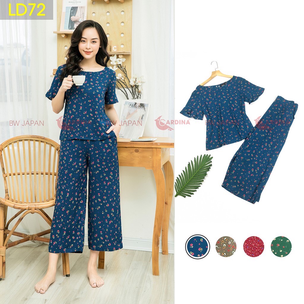 Bộ Hè Nữ Chất Lanh Nhung Ống Sớ Dài 𝐂𝐀𝐑𝐃𝐈𝐍𝐀