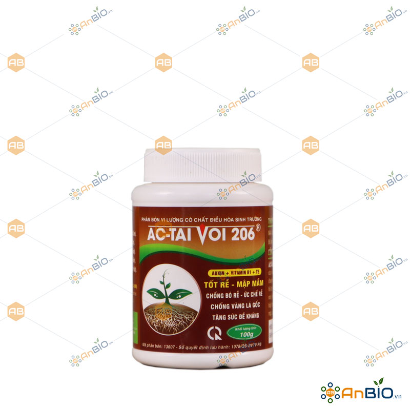 [HCM]Phân Bón Vi Lượng AC-TAI VOI 206 AUXIN + VITAMIN B1 +TE hũ 100g - C4.1037