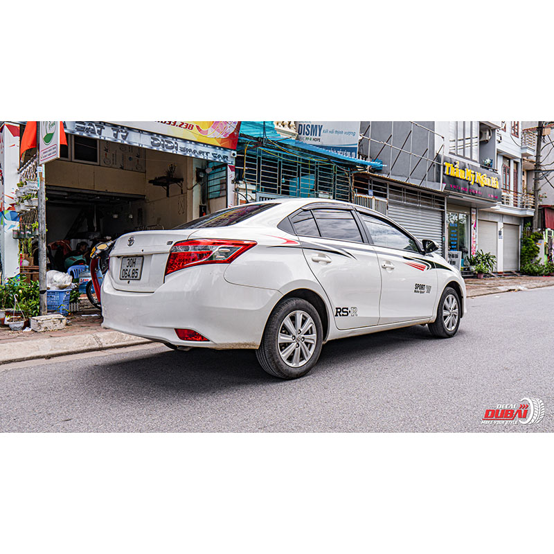 Tem Dán Sườn Xe Vios Phong Cách Thể Thao