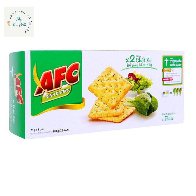 Bánh dinh dưỡng AFC vị Rau (hộp 200g/8 gói)
