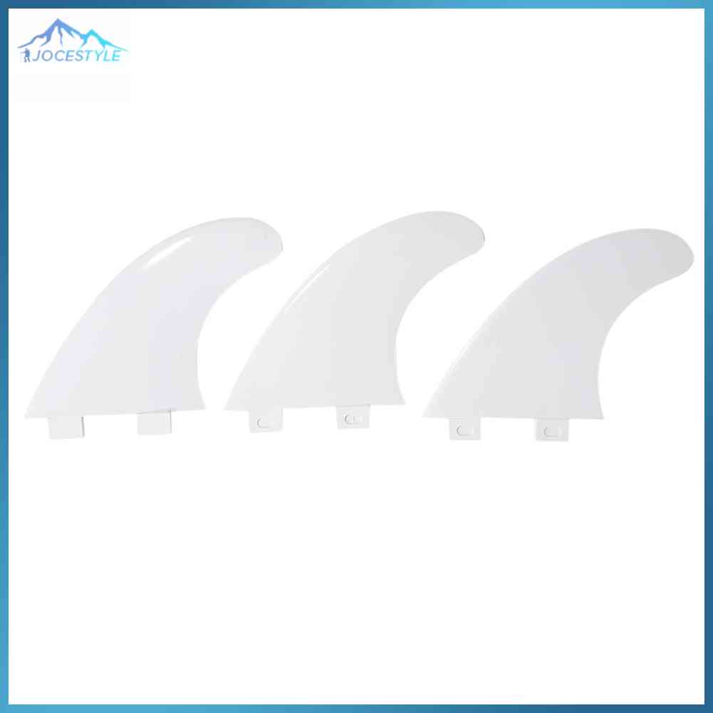 3pcs Surfboard Fins Water Fins Practical for FCS G5 Long Board Water Wave Fin Surf Board-Black/White
