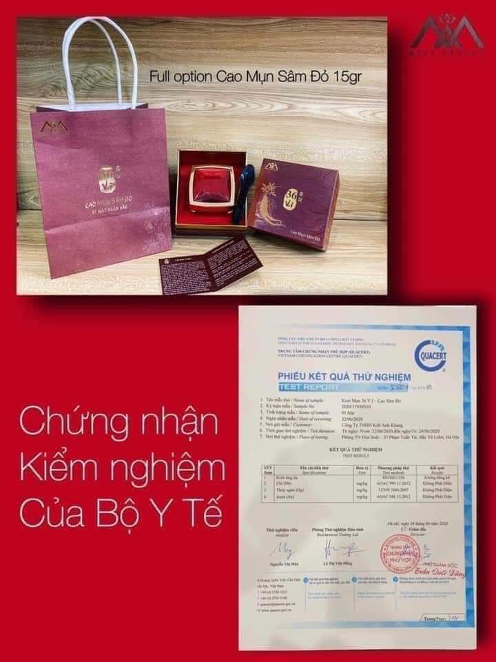 Combo Cao Mụn Sâm Đỏ + Sữa rửa mặt Nhân Sâm - sạch mụn sáng da