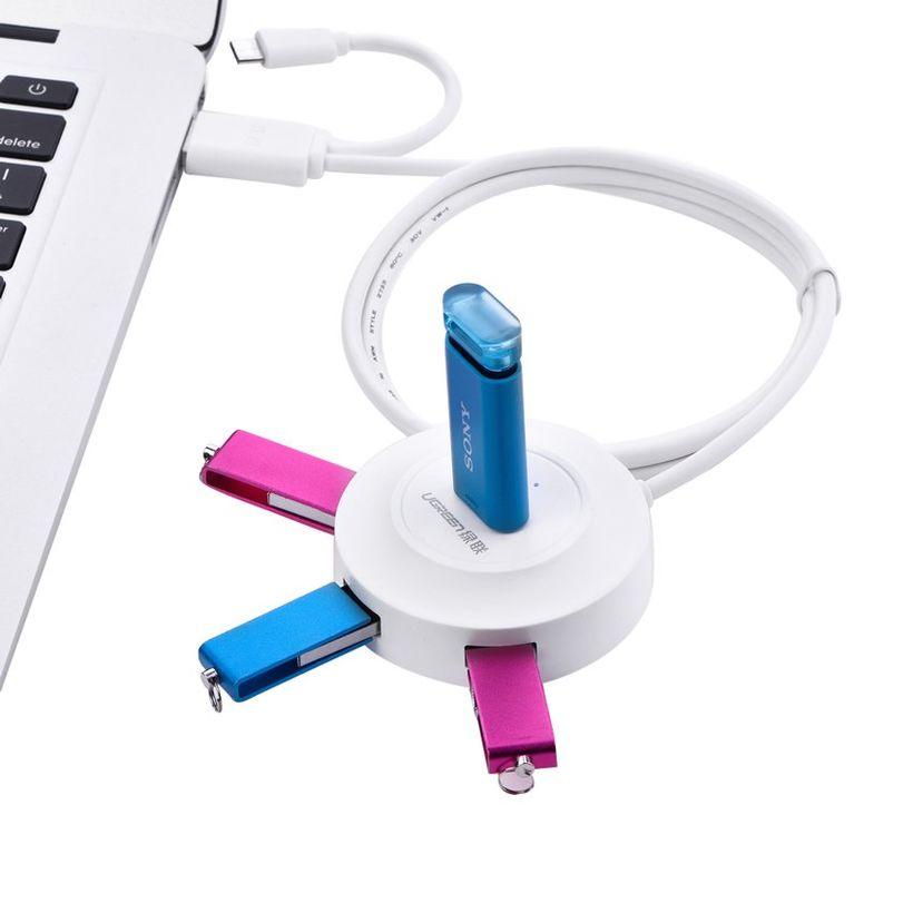 Bộ chia usb 2.0 với 4 cổng, tích hợp otg ugreen 20271