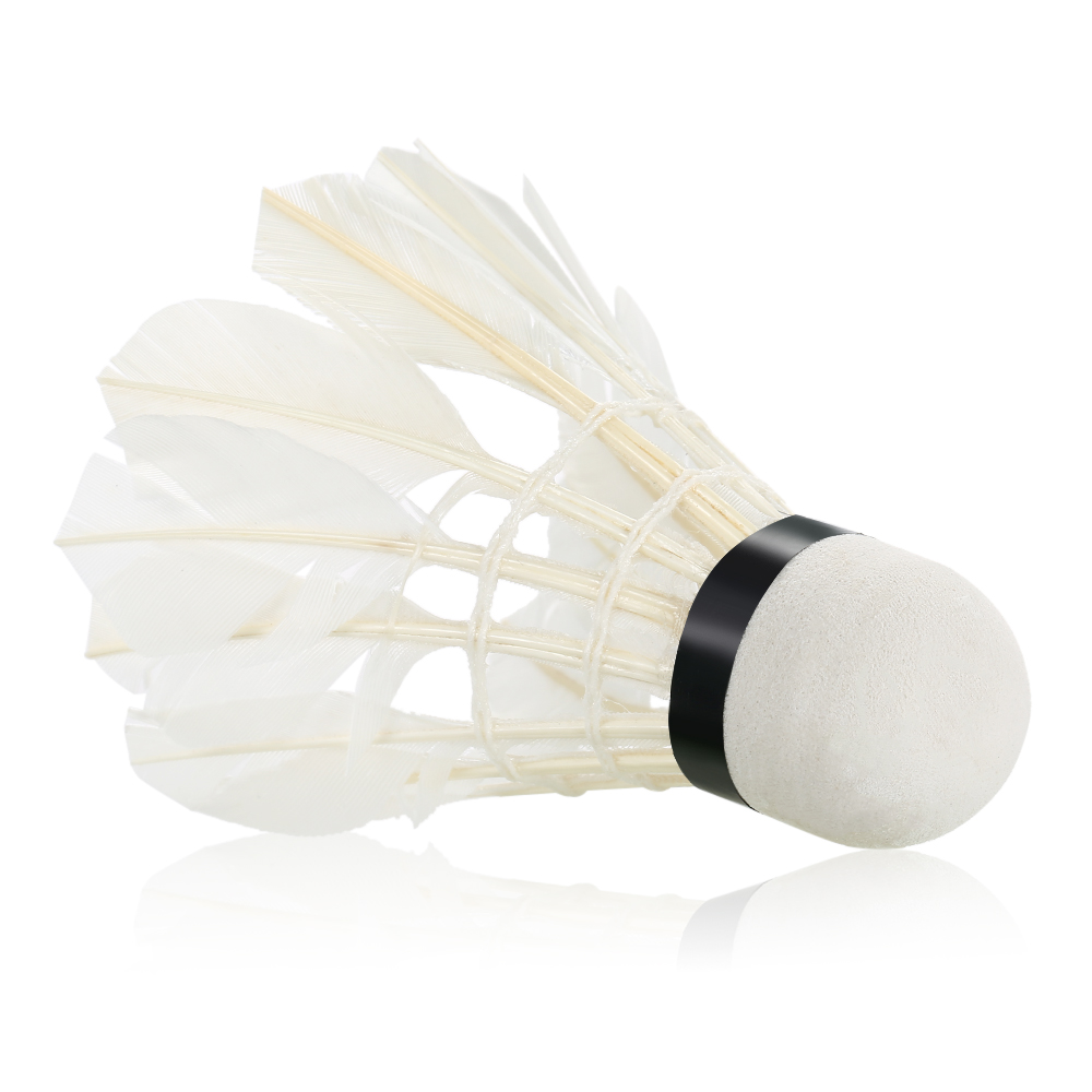 Outdoor sports goods physical fitness durable fiber ball white badminton 3 packs