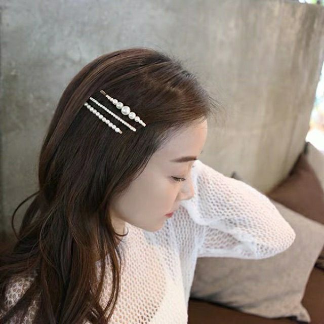 [HCM]Set 5 kẹp tóc ngọc trai xinh xắn