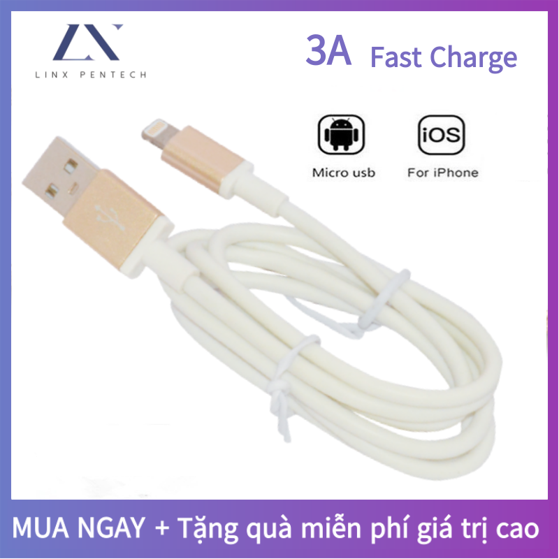 （Nguyên）Cáp Sạc Truyền Dữ Liệu Tốc Độ Cao Cổng Micro USB Cổng Micro và Lighting