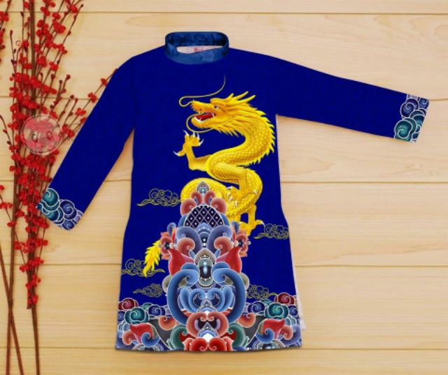 Áo Dài Gấm Bé Trai Chất Vải Gấm