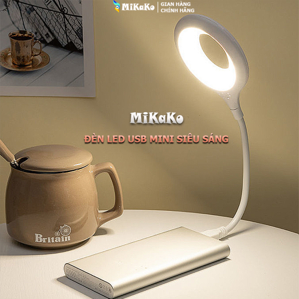 Đèn Led USB Mini MiKaKo Siêu Sáng, Đèn Học Để Bàn Chống Cận, Cắm Laptop, Để Bàn Làm Việc