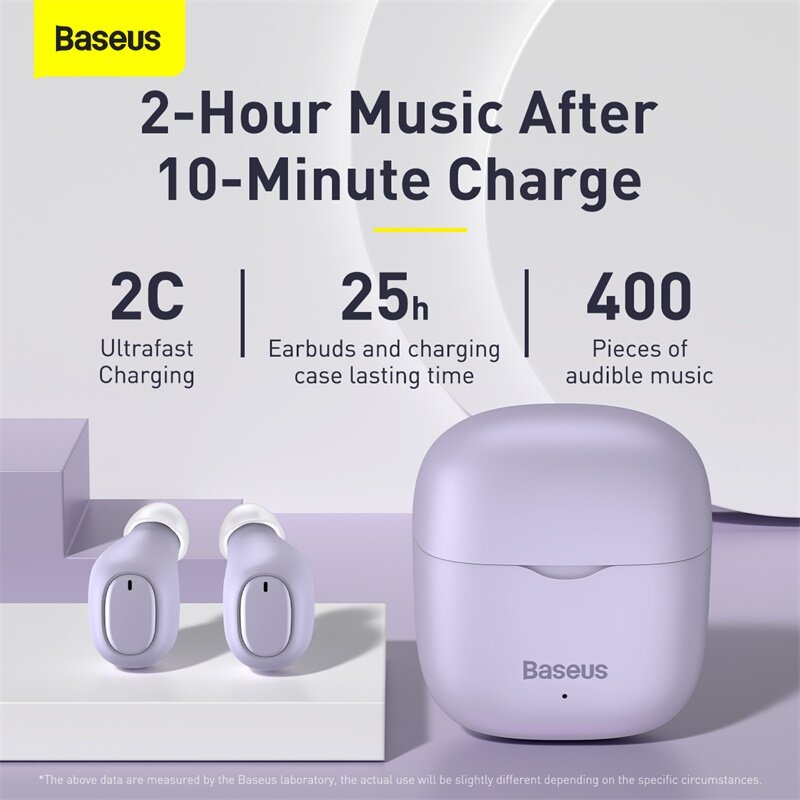 Tai nghe Bluetooth Baseus W12 True Wireless Earbuds (Bluetooth 5.1, 0.05s Low latency, App Tracking, Ultrfast charge )