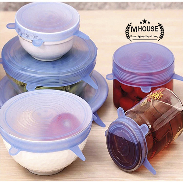 Combo 6 Pieces Silicone Elastic Cup Cover, Fresh Food keeping, Packaging Sealing Cover Multi-function Silicone Bowl Cover