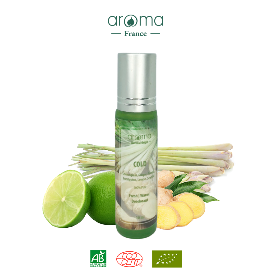 Dầu Lăn Aroma Sả Gừng  giải cảm Cold 10ml