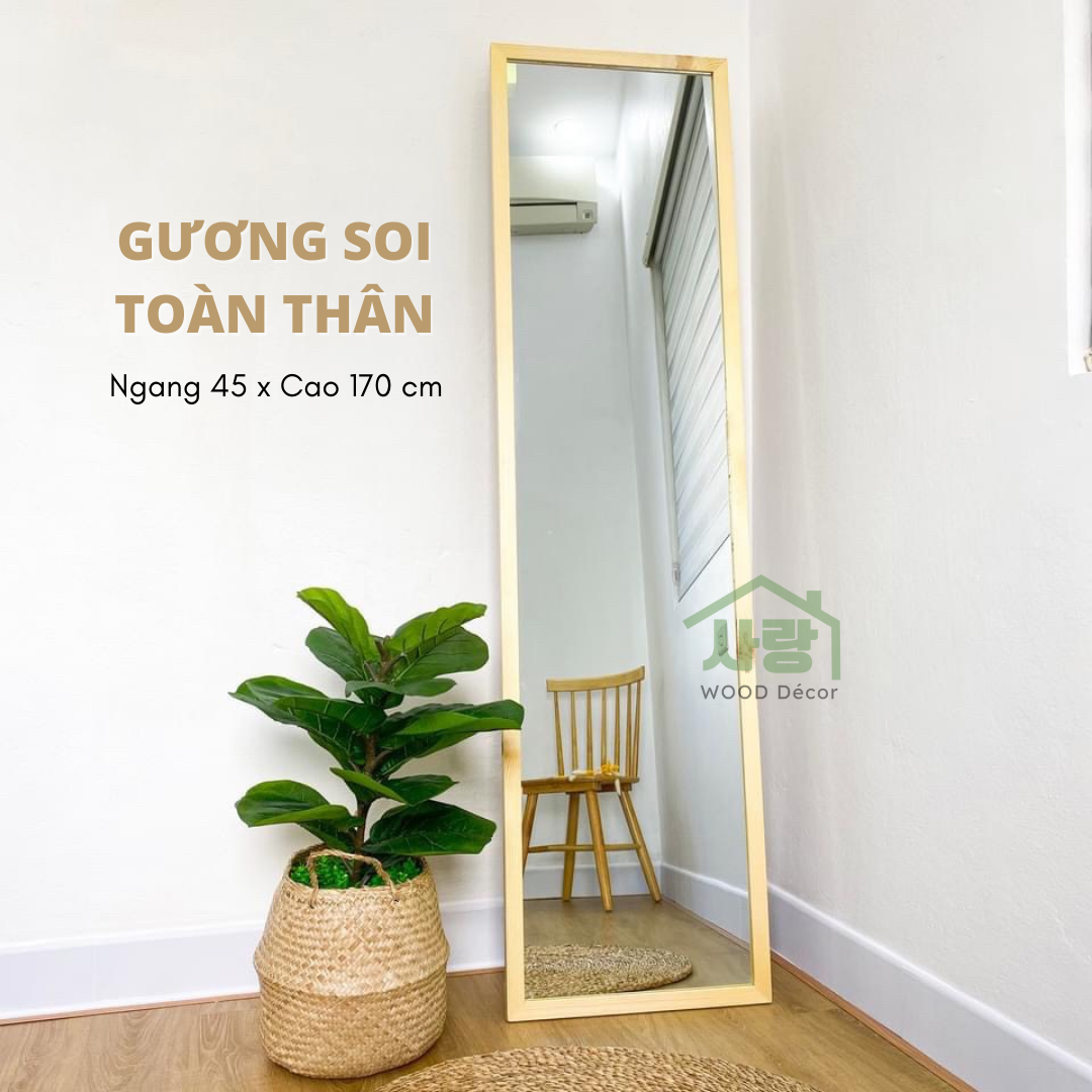Wooden Standing Mirror