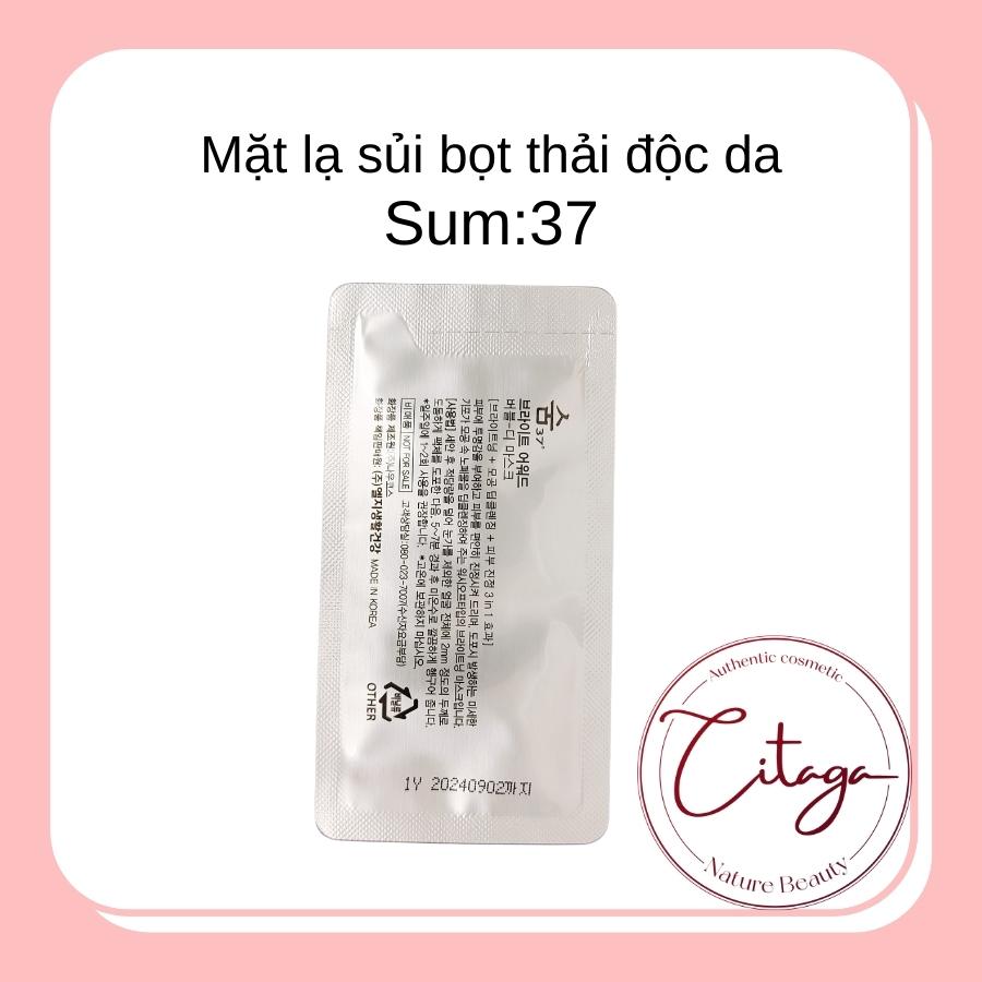 Mặt Nạ Sủi Bọt Thải Độc Da Sum 37 dạng gói Sample 2ml - Citaga cosmetic