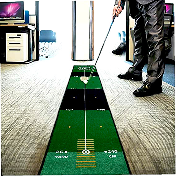 Golf Training Pads - Putting Green Mat/ Indoor Swing Hitting Practicing, Washable Carpet