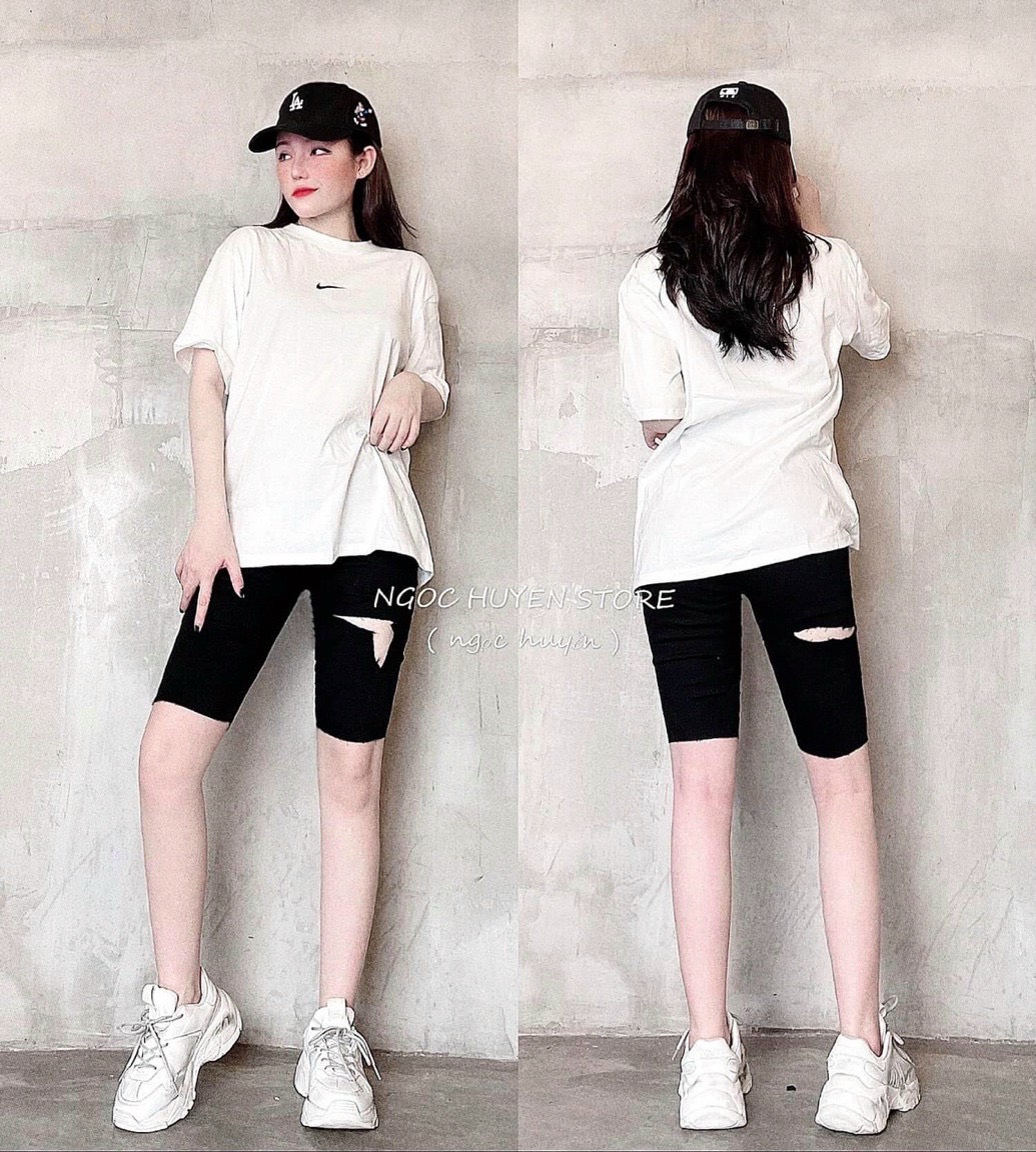 Quần Jeans Ngố Rách Đùi Q046