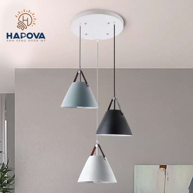 Đèn thả bàn ăn quai da HAPOVA VIKA 5007/1