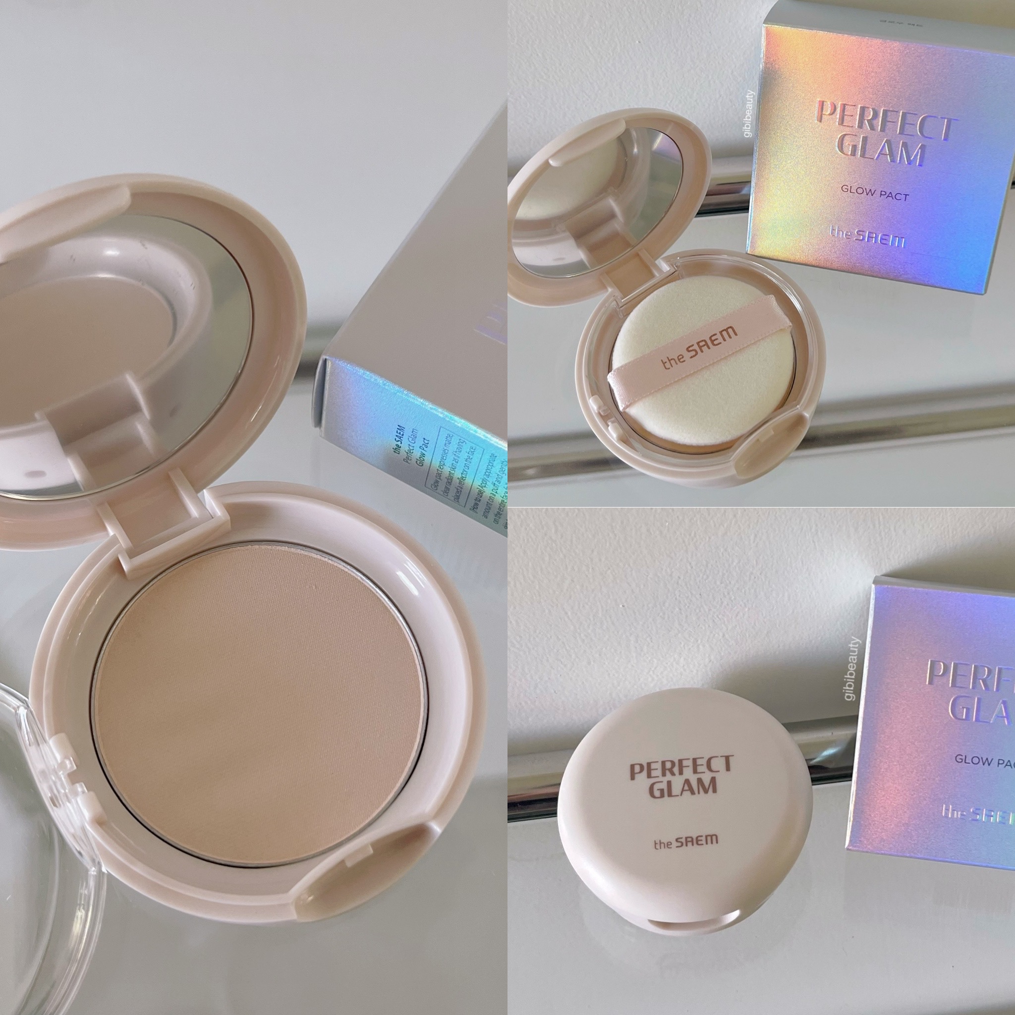 Phấn phủ THE SAEM Perfect Glam Glow Pact 9.5g