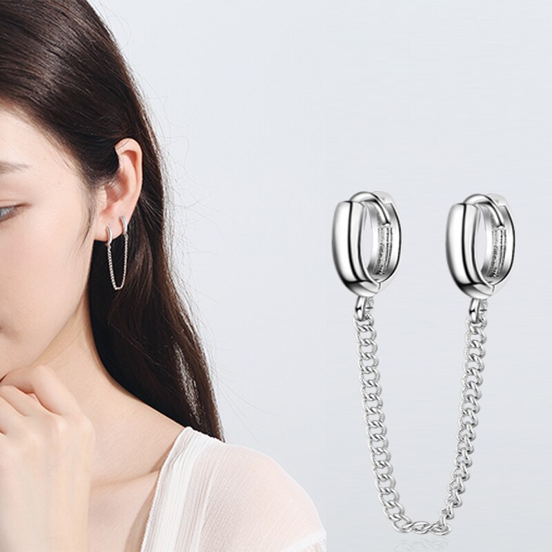Khuyên nam nữ xỏ 2 lỗ trơn đơn giản đẹp chất