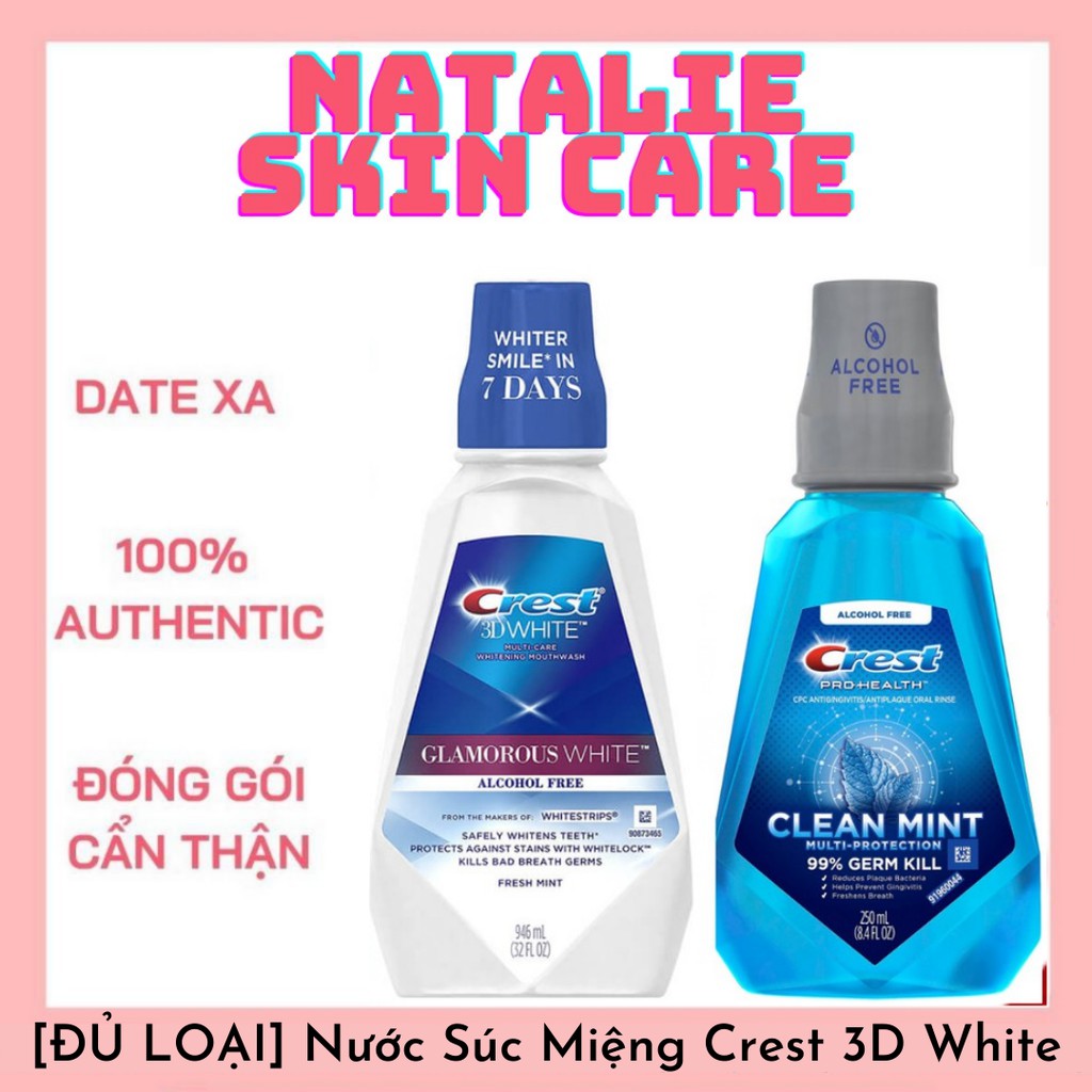 [ĐỦ LOẠI] Nước Súc Miệng Crest 3D White Mouthwashes