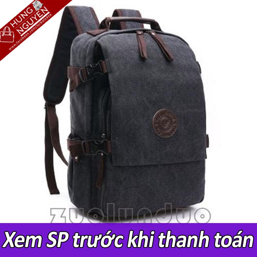 Balo Nam vải Bố Canvas cao cấp 2019