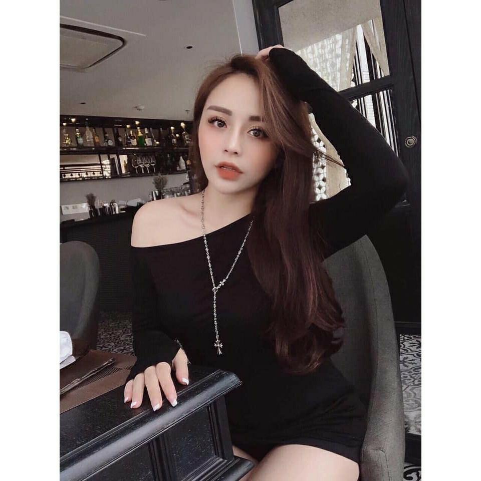 Áo thun tay dài trễ vai