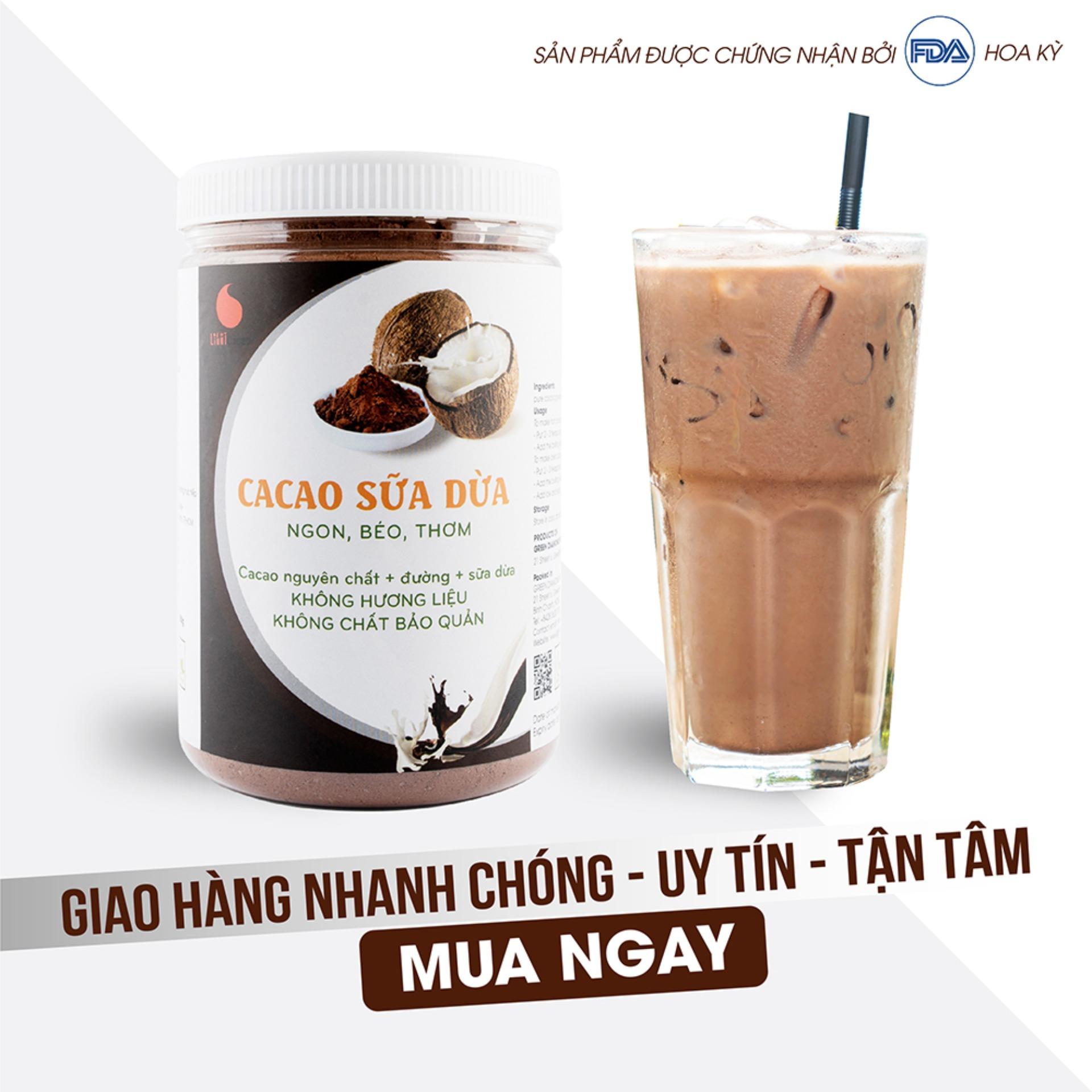 Bột cacao sữa dừa Light Cacao - Hũ 550gr