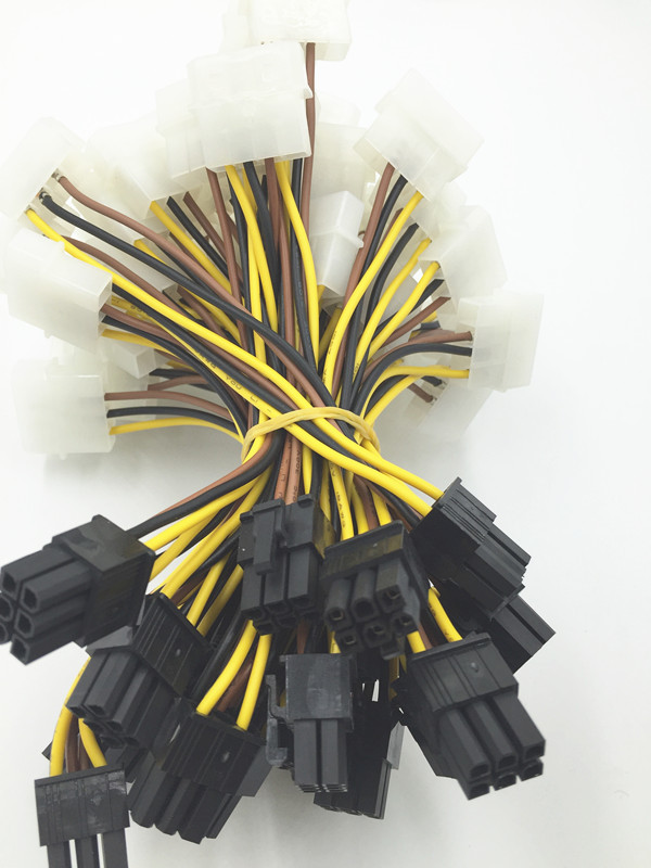 Dây cáp chuyển đổi 2 đầu 4 pin Molex sang đầu 6 pin nguồn VGA đồ họa