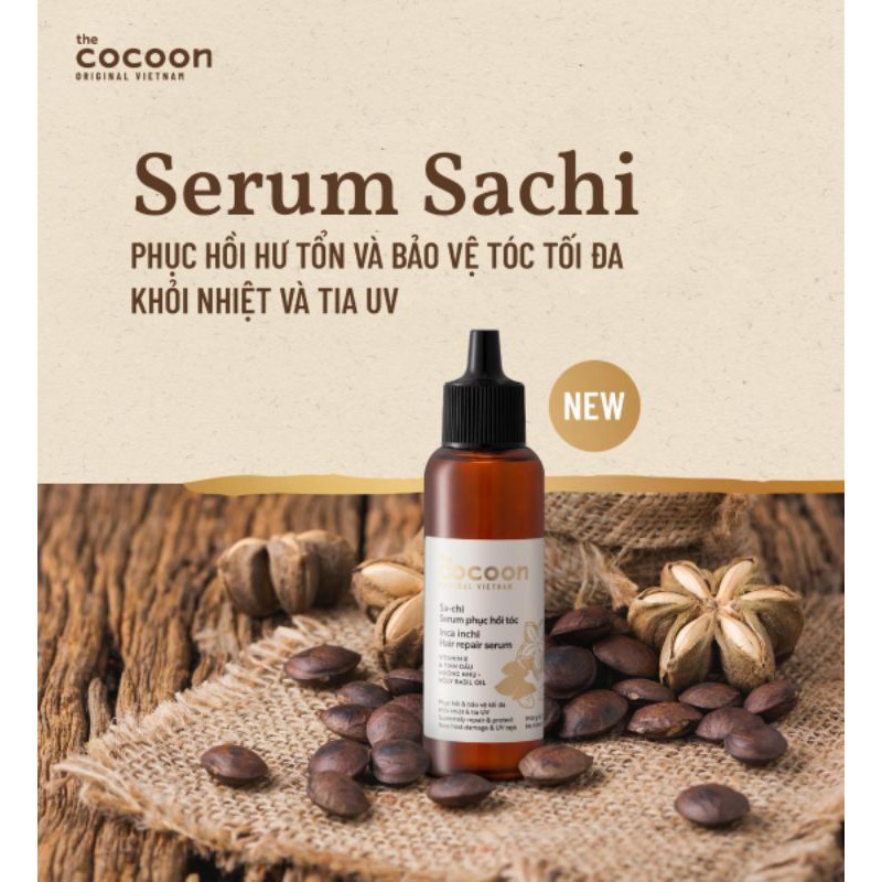 Combo Dưỡng Tóc Cocoon: xịt dưỡng tóc bưởi + serum sachi